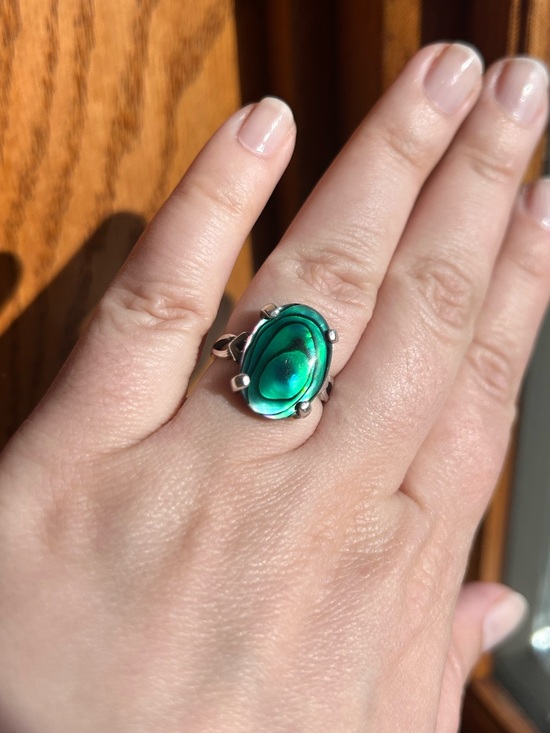 Jewelry - Sterling silver 925 abalone shell ring